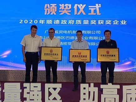 喜讯！尊龙凯时人生就是博荣膺“2020年顺德政府质量奖”